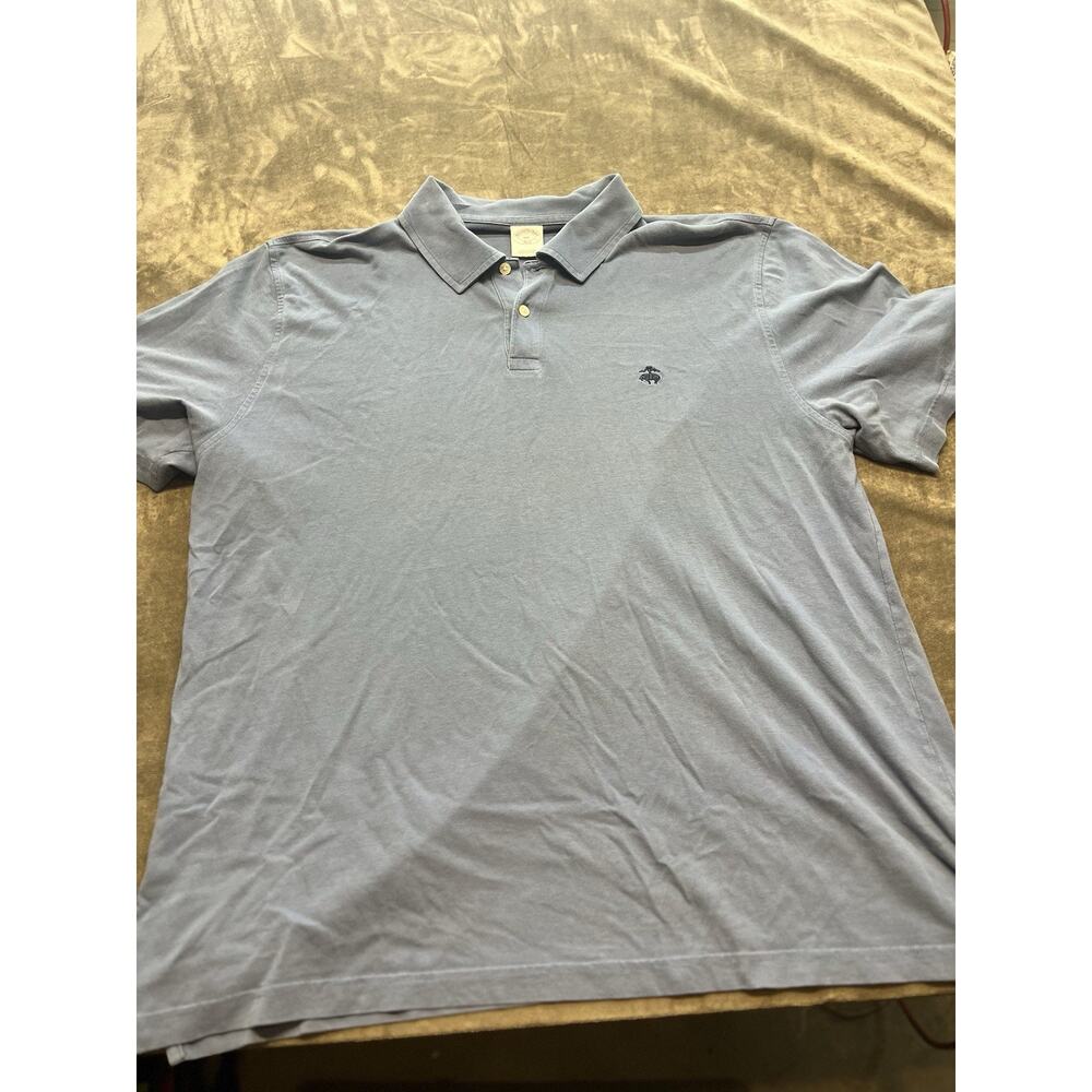 Brooks Brothers Performance Polo Shirt Mens Size XXL Blue Cotton